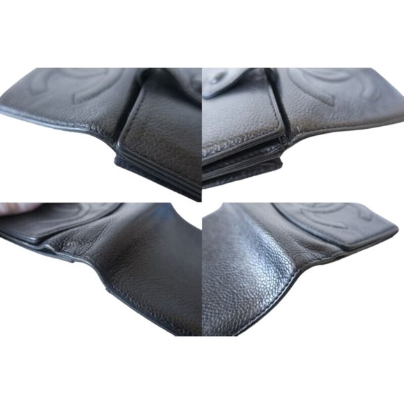 353119F V Chanel Wallet Black CC Caviar Leather - Picture 6 of 10